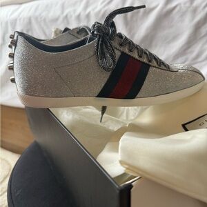 Gucci Men's Silver Sneakers